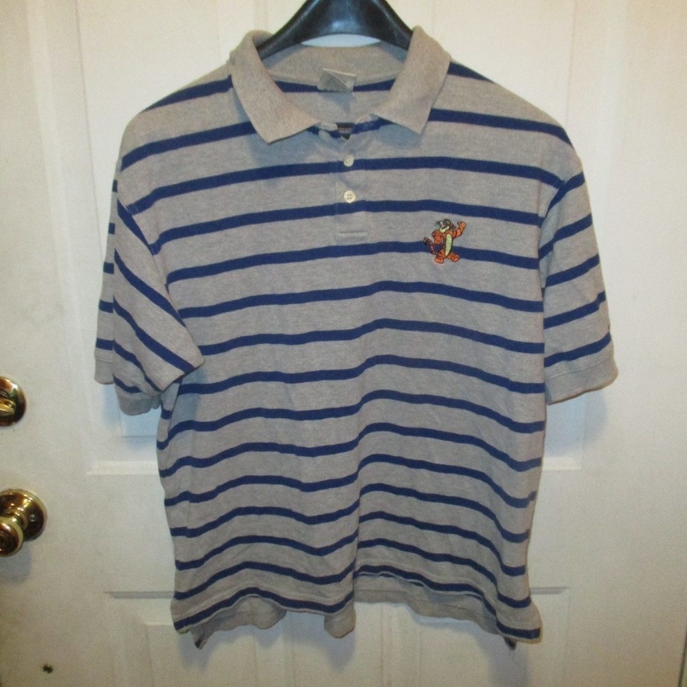 THE DISNEY STORE TIGGER EMBROIDERED POLO SHIRT MED